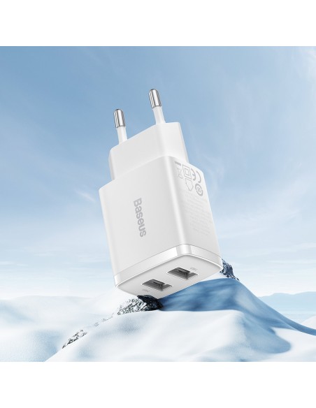Mažas kompaktiškas 2x USB 10.5W sieninis įkroviklis, baltas
 
Mažas kompaktiškas 2x USB 10.5W sieninis įkroviklis, baltas