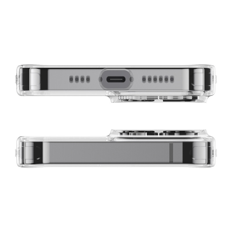 Dėklo dangtelis skirtas iPhone 13, standus korpusas su skaidriu gelio rėmu