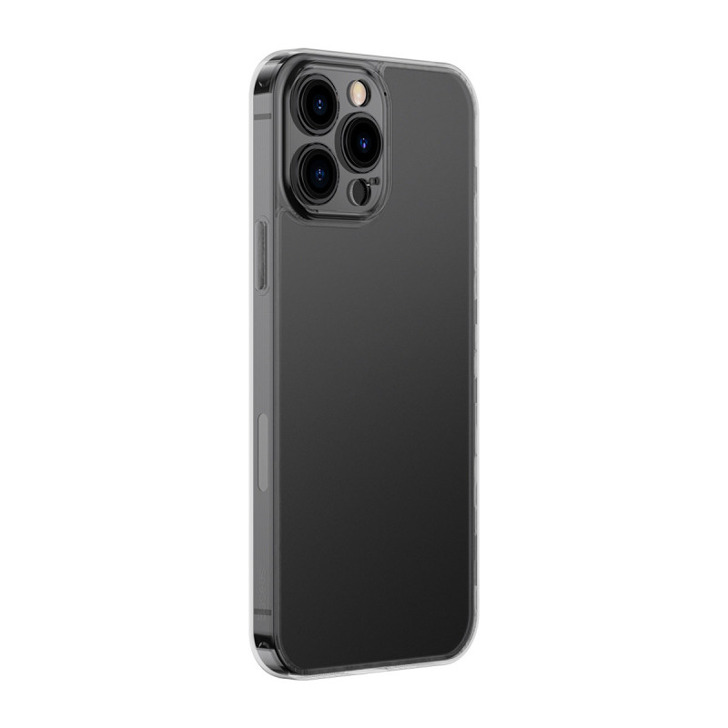 Dėklo dangtelis skirtas iPhone 13 Pro Max, standus korpusas su gelio rėmeliu, juodas