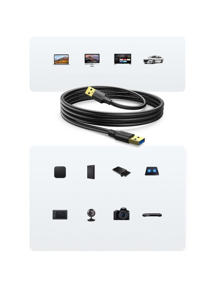 
USB - USB 3.2 kabelis 3m juodas
