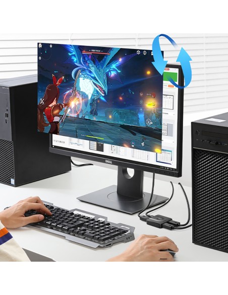
2x DisplayPort įvestis ir 1x DisplayPort išvesties jungiklis 4K 1080p juoda
