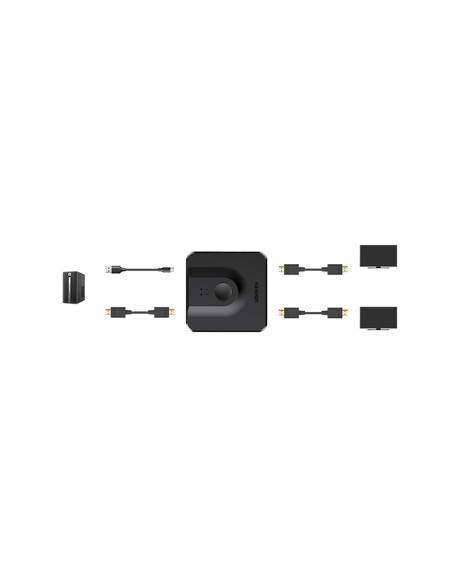 
2x DisplayPort įvestis ir 1x DisplayPort išvesties jungiklis 4K 1080p juoda

