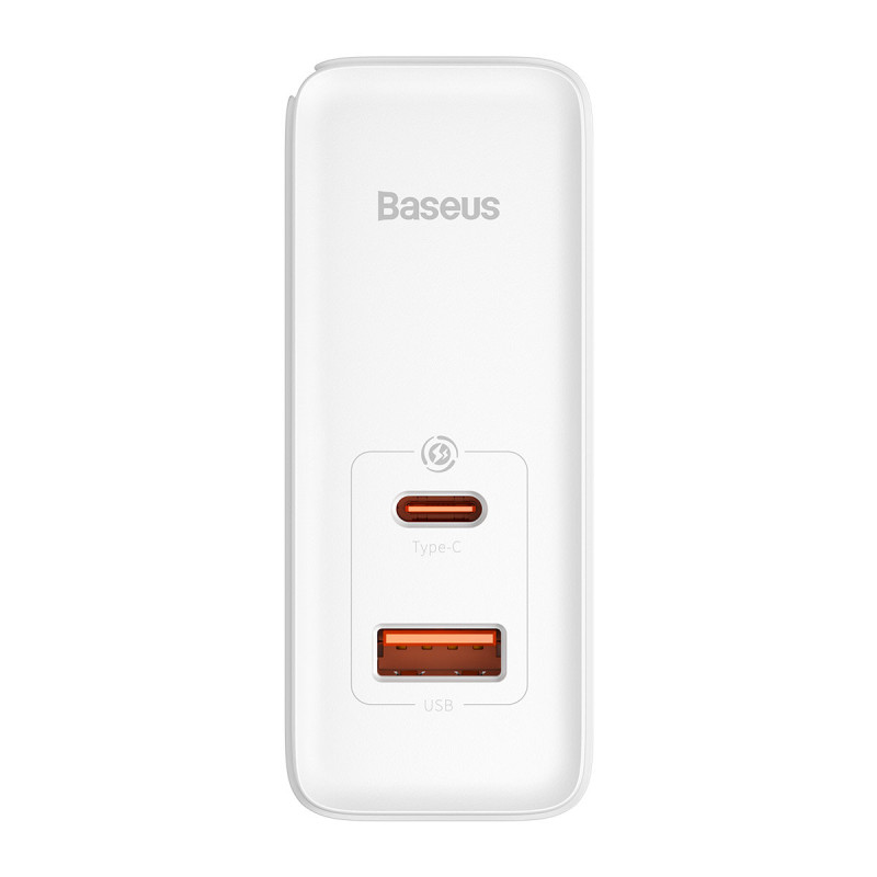 Greitas GaN5 Pro USB-C universalus sieninis įkroviklis USB 100W PD QC AFC Baltas