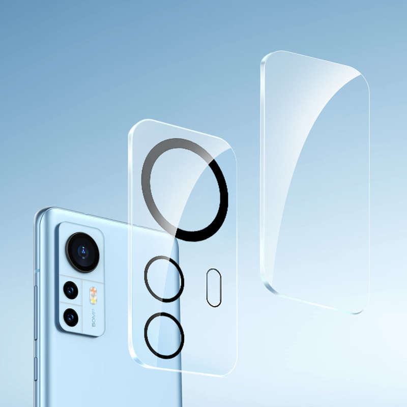 Xiaomi 12 Pro fotoaparato plėvelė 0,3mm skaidri + valymo rinkinys 2 vnt.
