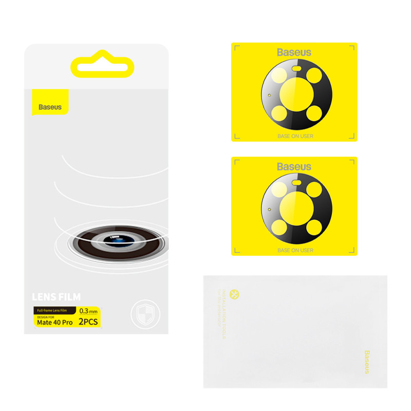 Huawei Mate 40 Pro fotoaparato plėvelė 0,3mm skaidri + valymo rinkinys 2 vnt.