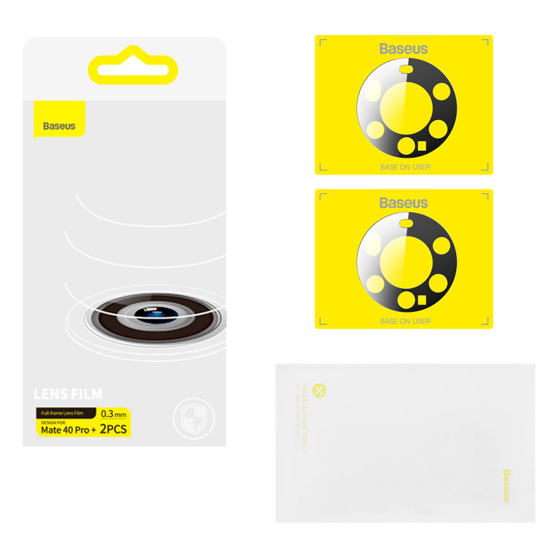 Huawei Mate 40 Pro+ fotoaparato plėvelė 0,3mm skaidri + valymo rinkinys 2 vnt.