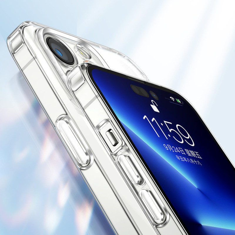 Magnetinis dėklas iPhone 14, suderinamas su MagSafe, skaidrus 14D