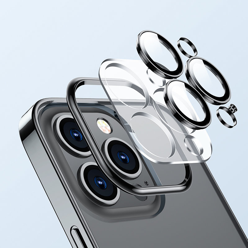 Dėklas gelinis dėklas iPhone 14, dangtelis su metaliniu rėmeliu, 14Q, juodas