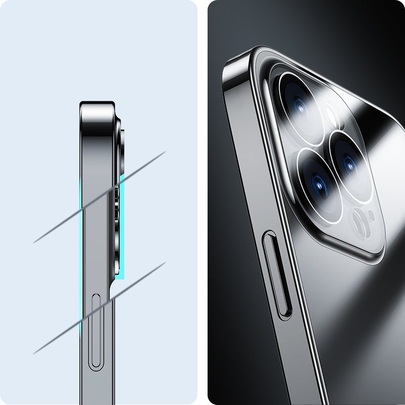Dėklas gelinis dėklas iPhone 14, dangtelis su metaliniu rėmeliu, 14Q, juodas