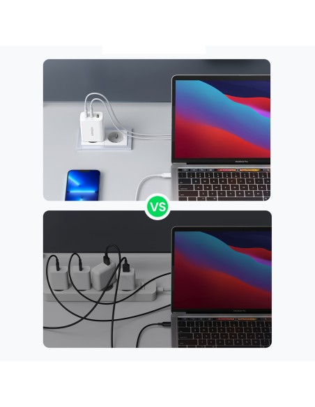 Greitas sieninis įkroviklis 2x USB-C USB 65W PD QC baltas
 
Greitas sieninis įkroviklis 2x USB-C USB 65W PD QC baltas
