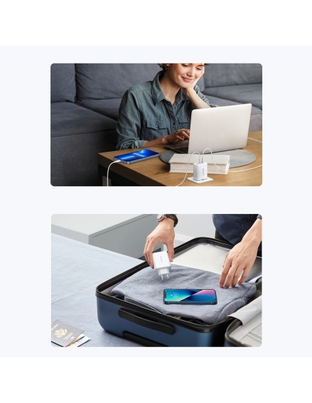 Greitas sieninis įkroviklis 2x USB-C USB 65W PD QC baltas
 
Greitas sieninis įkroviklis 2x USB-C USB 65W PD QC baltas
