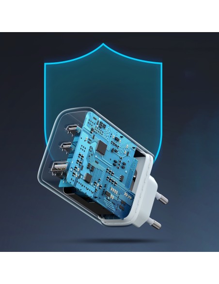 Greitas sieninis įkroviklis 2x USB-C USB 65W PD QC baltas
 
Greitas sieninis įkroviklis 2x USB-C USB 65W PD QC baltas