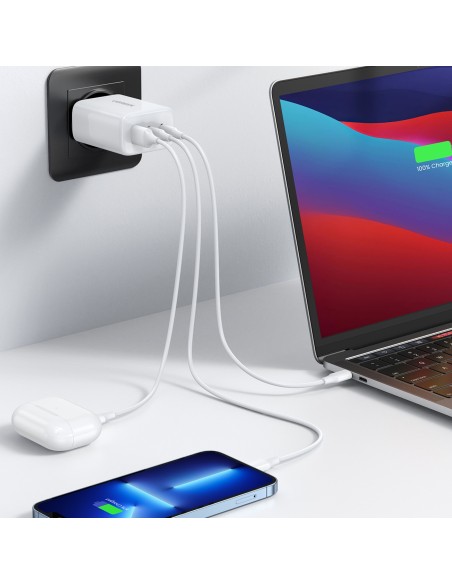 Greitas sieninis įkroviklis 2x USB-C USB 65W PD QC baltas
 
Greitas sieninis įkroviklis 2x USB-C USB 65W PD QC baltas