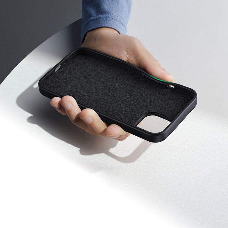 Lankstus silikoninis telefono dėklas iPhone Protective Case 14 juodas