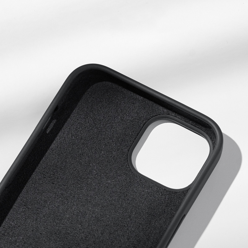 Lankstus silikoninis telefono dėklas iPhone Protective Case 14 juodas