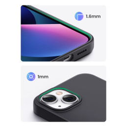 
Lankstus silikoninis telefono dėklas iPhone Protective Case 14 juodas
