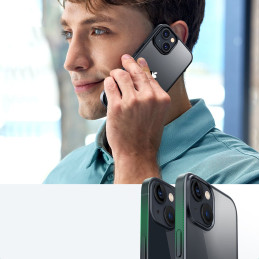 
Tvirtas dėklas su gelio rėmeliu ir įmontuotu stovu iPhone 14, juodas
