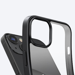 
Tvirtas dėklas su gelio rėmeliu ir įmontuotu stovu iPhone 14, juodas
