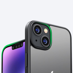 
Tvirtas dėklas su gelio rėmeliu ir įmontuotu stovu iPhone 14, juodas
