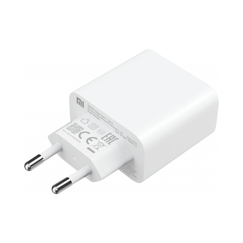 Xiaomi Travel Charger Combo USB / USB-C 33W PD greitas įkroviklis, baltas