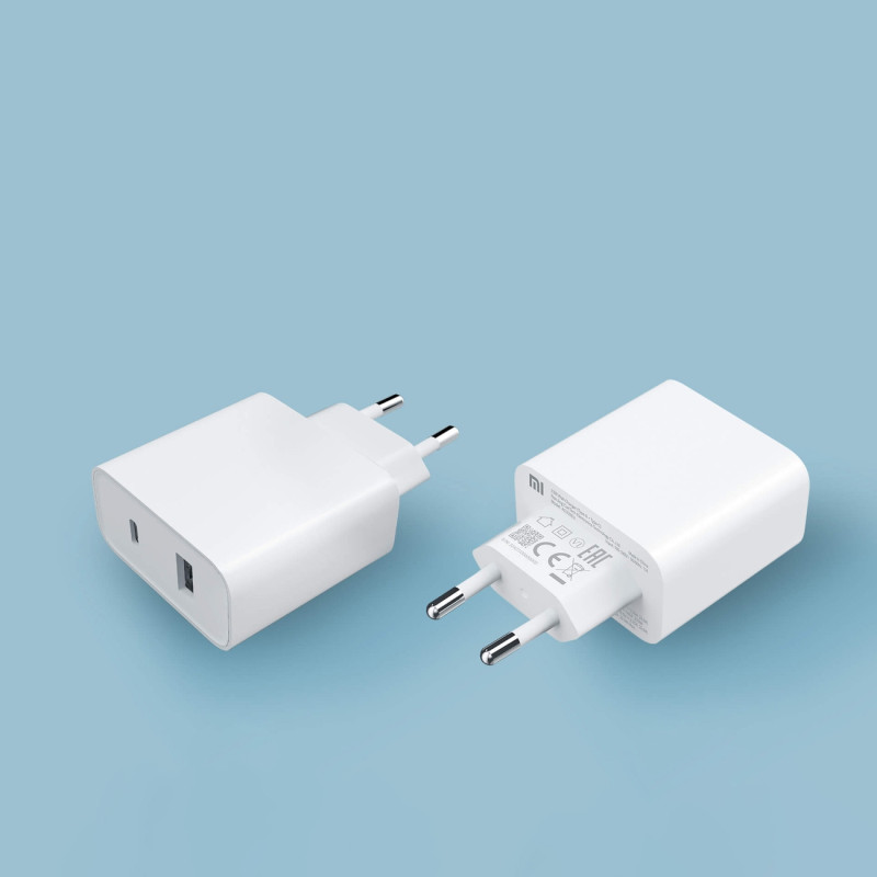 Xiaomi Travel Charger Combo USB / USB-C 33W PD greitas įkroviklis, baltas