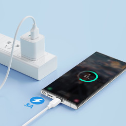 
Įkrovimo ir duomenų laidas USB - USB Type C 3A 2m juodas
