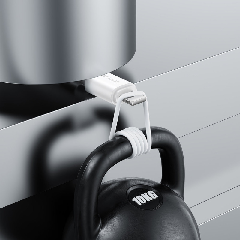 iPhone USB - Lightning 2.4A įkrovimo ir duomenų perdavimo laidas, 2m, baltas
