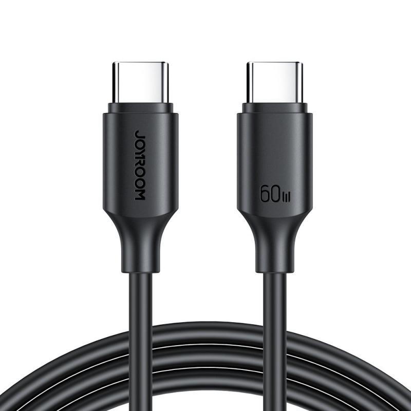 Kabelis USB-C - USB-C 480Mb/ s 60W 1m juodas