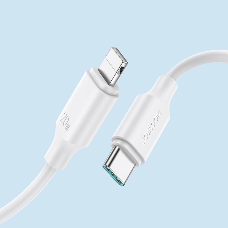 USB-C – žaibo kabelis 480Mb/ s 20W 0,25m baltas