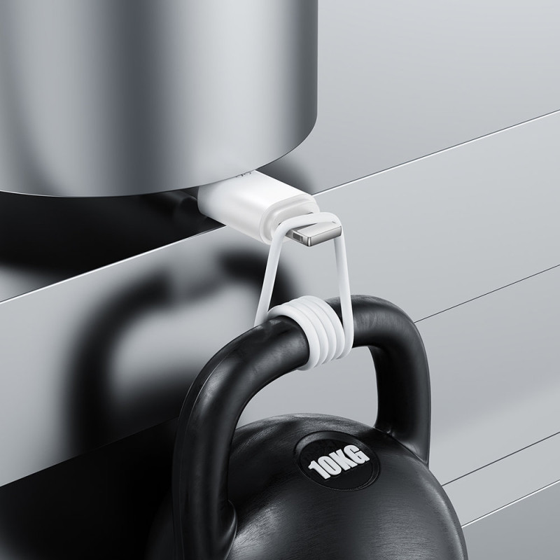 USB-C – žaibo kabelis 480Mb/ s 20W 0,25m baltas