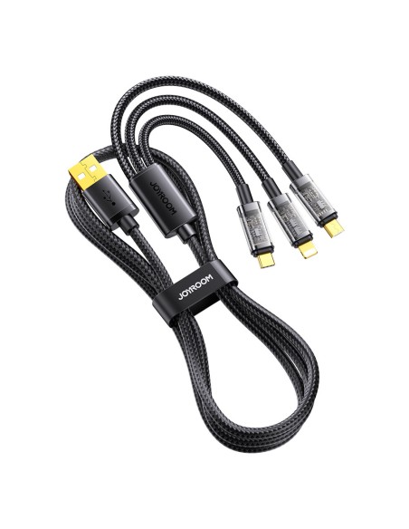 3in1 kabelis USB - USB-C / Lightning / micro USB 3.5 A 1.2m juodas
 
3in1 kabelis USB - USB-C / Lightning / micro USB 3.5 A 1.2m juodas
