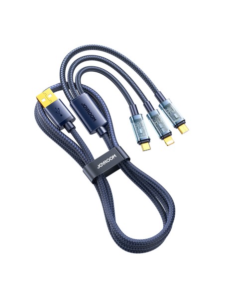 3in1 kabelis USB - USB-C / Lightning / micro USB 3.5 A 1.2m mėlynas
 
3in1 kabelis USB - USB-C / Lightning / micro USB 3.5 A 1.2m mėlynas