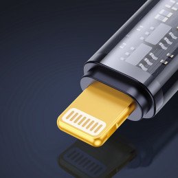 
3in1 kabelis USB - USB-C / Lightning / micro USB 3.5 A 1.2m mėlynas
