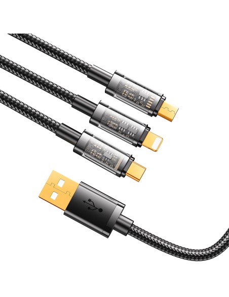 3in1 kabelis USB - USB-C / Lightning / micro USB 3.5 A 1.2m mėlynas
 
3in1 kabelis USB - USB-C / Lightning / micro USB 3.5 A 1.2m mėlynas