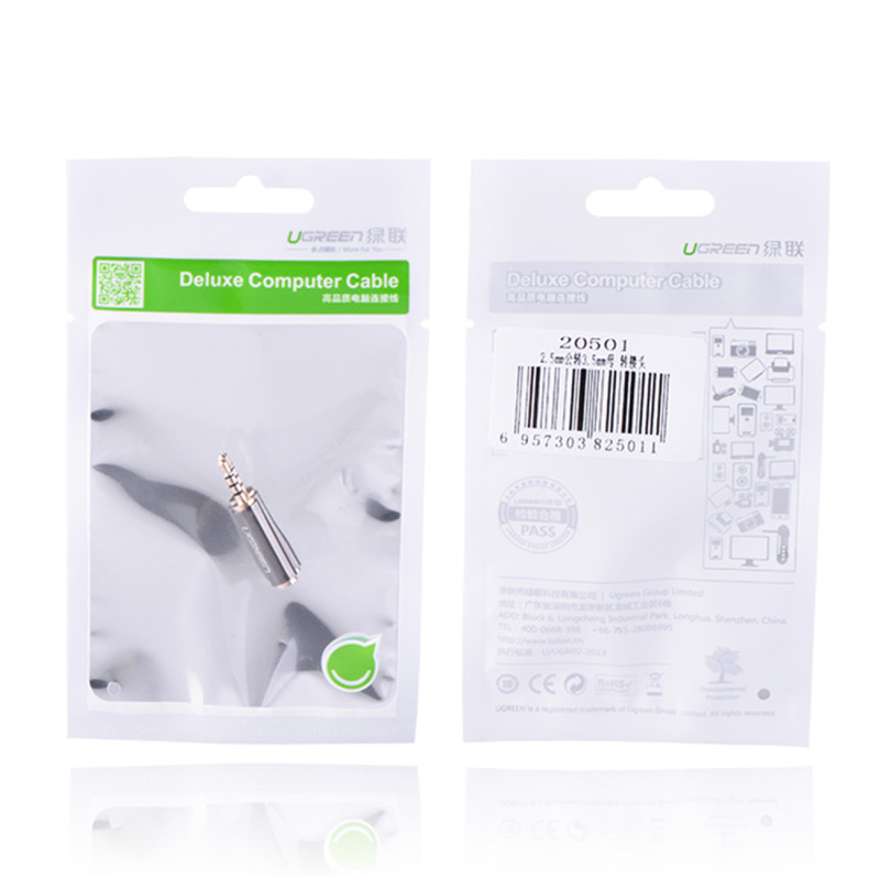 Adapterio kištukas Garso adapterio lizdas 2,5 mm kištukinis lizdas 3,5 mm lizdas juodas