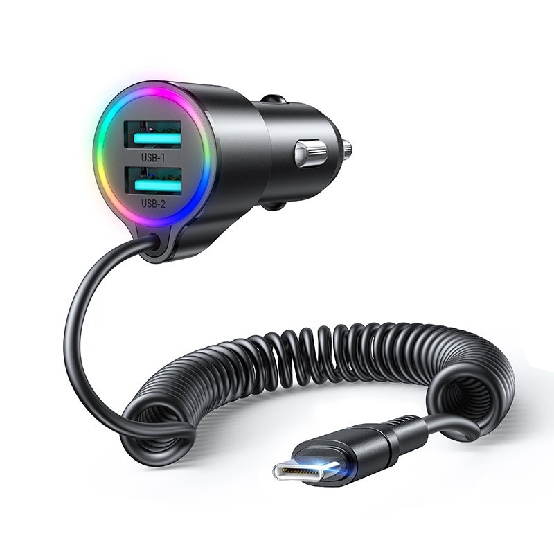 3in1 Greitas automobilinis įkroviklis su USB-C laidu 1,5m 17W juodas
3in1 Greitas automobilinis įkroviklis su USB-C laidu 1,5m 17W juodas