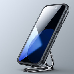 
Dėklas iPhone 14, šarvuotas dangtelis su stovu ir žiedo laikikliu, juodas

