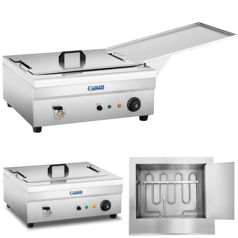 
Žuvies spurgų keptuvė su nuvarvėjimo padėklu 3200W 230V 14L
