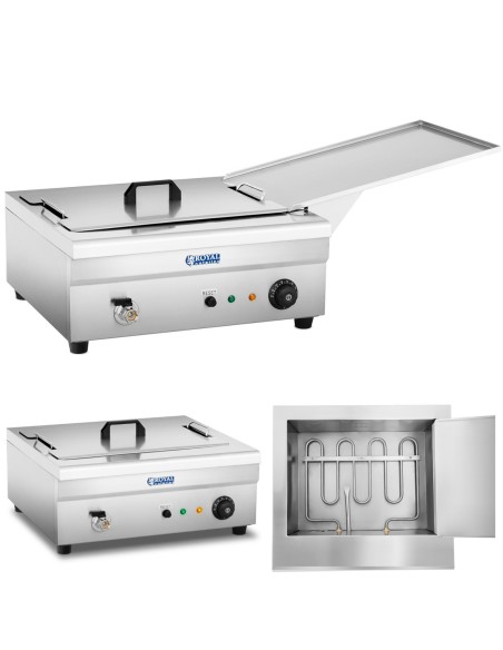 Žuvies spurgų keptuvė su nuvarvėjimo padėklu 3200W 230V 14L
 
Žuvies spurgų keptuvė su nuvarvėjimo padėklu 3200W 230V 14L