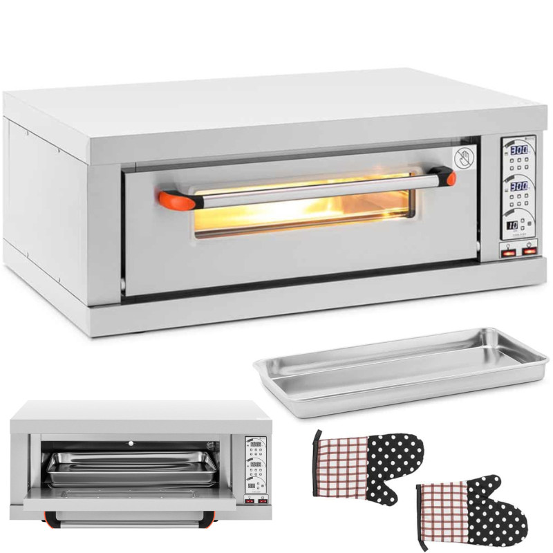 
Šamotinė picos orkaitė 40cm 1 kamera 300C 3200W 230V
