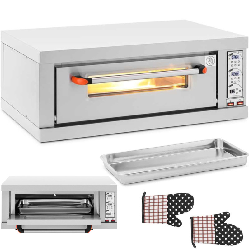 
Kepyklos orkaitės konditerijos formos skarda 60x40x5cm 300C 3200W 230V
