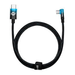 MVP alkūninis kabelis Maitinimo laidas su šoniniu USB-C kištuku 1 m mėlynas