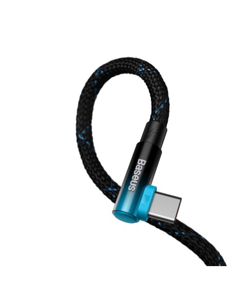 MVP alkūninis kabelis Maitinimo laidas su šoniniu USB-C kištuku 1 m mėlynas MVP alkūninis kabelis Maitinimo laidas su šoniniu USB-C kištuku 1 m mėlynas