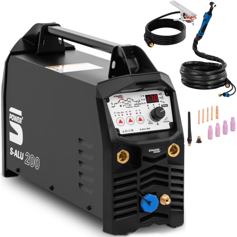 
TIG HF AC/ DC skaitmeninis suvirinimo aparatas aliuminio 200A 230V
