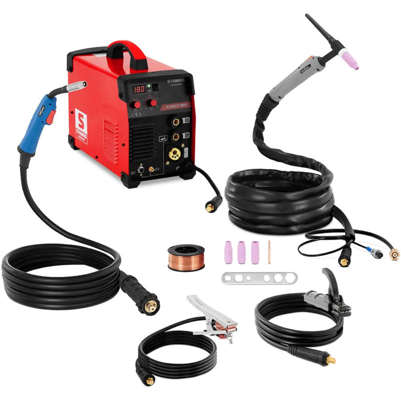 
Daugiafunkcis IGBT suvirinimo aparatas migomatas MIG/ MAG TIG MMA 180A 230V
