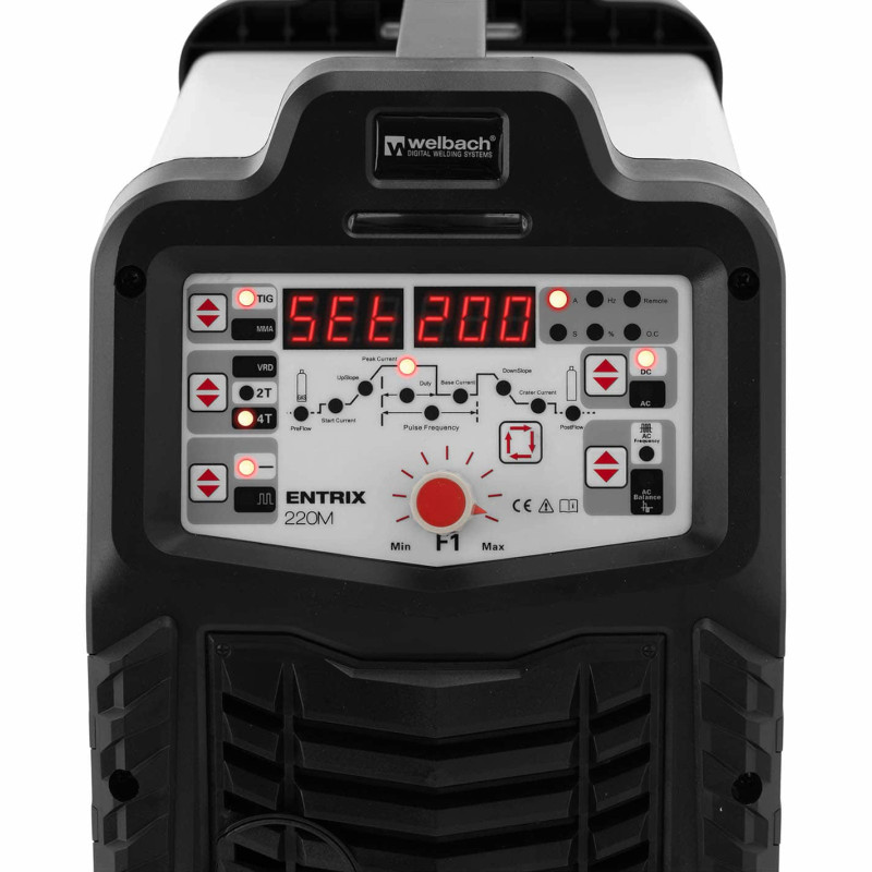 Skaitmeninis aliuminio suvirinimo aparatas ENTRIX TIG HF AC/ DC Puls MMA 200A 230V