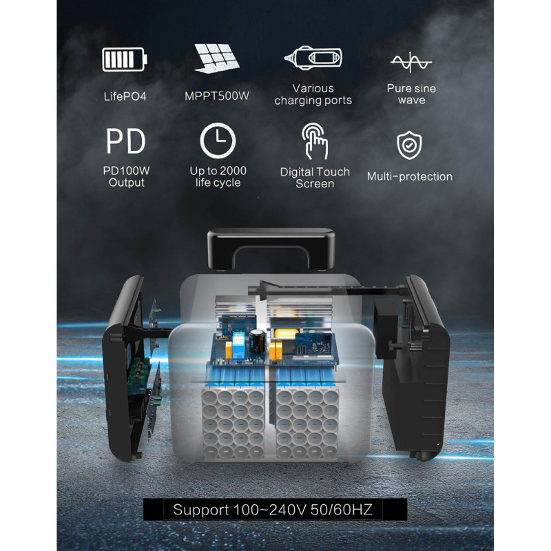 Galinga USB jėgainė 4kW 4000W 75Ah DC 12V AC 100-230V