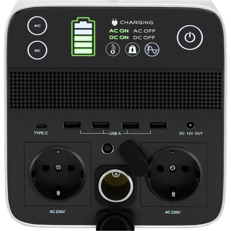 Nešiojama USB maitinimo stotis 1,4 kW 1400 W 20Ah DC 12V AC 100-230V