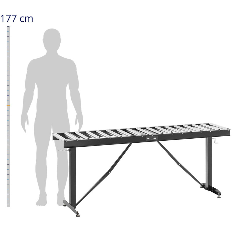 Ritininis tiektuvas su aukščio reguliavimu iki 200kg 17 rulonų 320x35mm 167cm