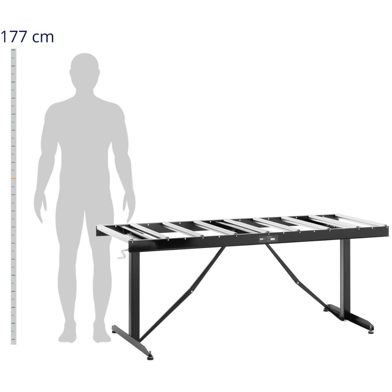 Ritininis tiektuvas su aukščio reguliavimu iki 200kg 9 ritinėliai 540x35mm 168cm